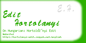 edit hortolanyi business card